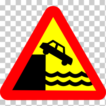 SVG Danger quay road sign vector image SVG Danger quay road sign vector image