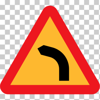 SVG Dangerous bend to left traffic sign vector image SVG Dangerous bend to left traffic sign vector image