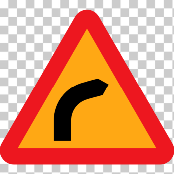 SVG Dangerous bend to right traffic sign vector clip art SVG Dangerous bend to right traffic sign vector clip art