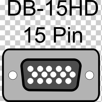 SVG DB15 HD port icon vector graphics