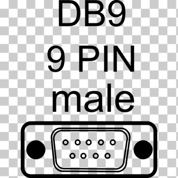 SVG DB9-Male port vector illustration