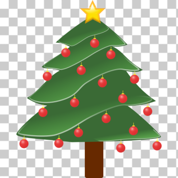 SVG Decorated evergreen vector drawing