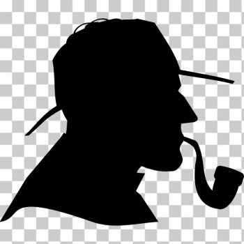 SVG Detective profile silhouette vector image SVG Detective profile silhouette vector image