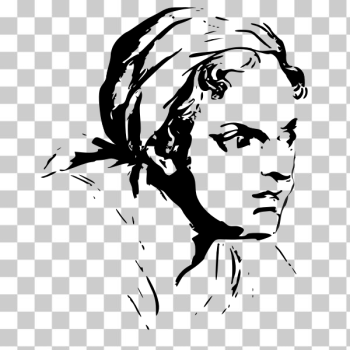 SVG Determined woman vector portrait SVG Determined woman vector portrait