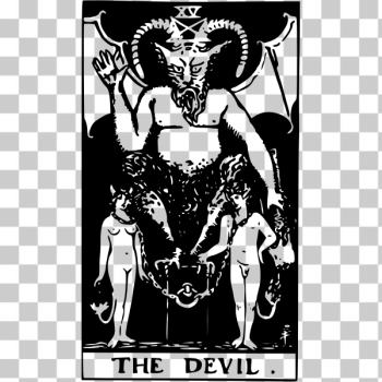 SVG Devil tarot card