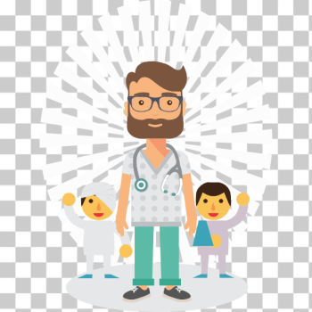 SVG Doctor with patients SVG Doctor with patients