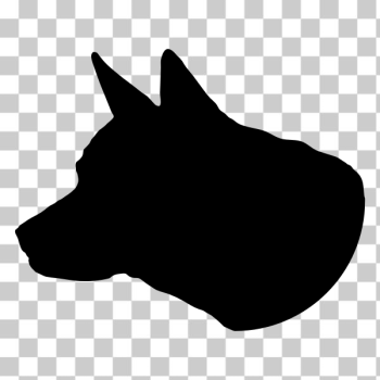 SVG Dog Head Silhouette