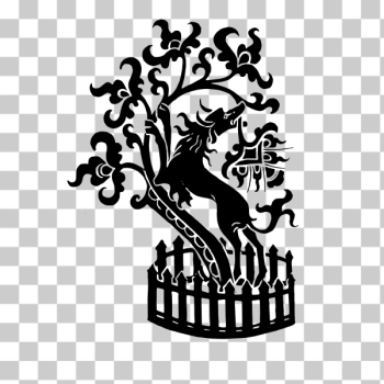 SVG Dog on a tree vector illustration SVG Dog on a tree vector illustration
