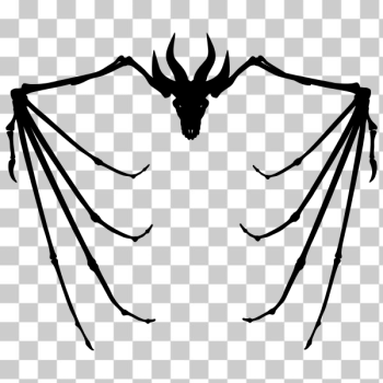 SVG Dragon Skeleton Silhouette SVG Dragon Skeleton Silhouette