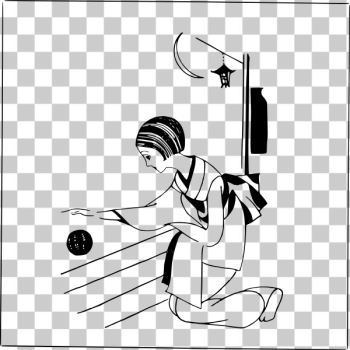 SVG Drawing of a geisha