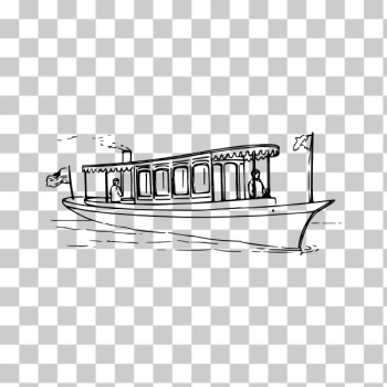 SVG Drawing of a small boat