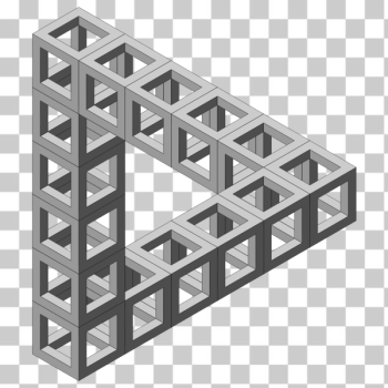 SVG Drawing of impossible triangle formed out of cube constructions