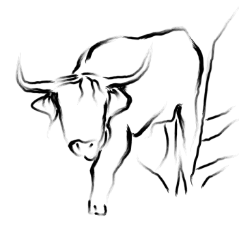 SVG Drawn bull SVG Drawn bull