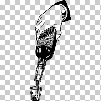 SVG Drinking whiskey vector drawing SVG Drinking whiskey vector drawing