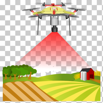 SVG Drone above farm