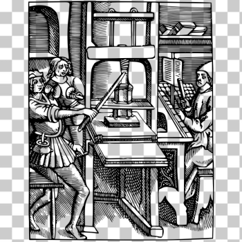 SVG Early printing press SVG Early printing press
