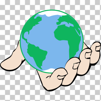 SVG Earth globe in hand SVG Earth globe in hand