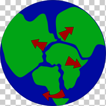 SVG Earth with continents breaking up SVG Earth with continents breaking up