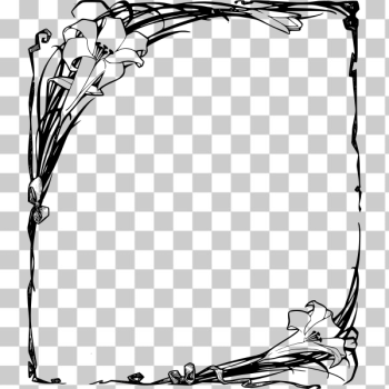 SVG Easter lilies frame vector illustration SVG Easter lilies frame vector illustration