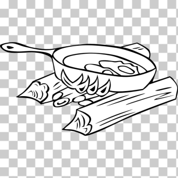 SVG Eggs baked on campfire vector clip art SVG Eggs baked on campfire vector clip art