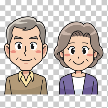 SVG Elderly cartoon couple SVG Elderly cartoon couple