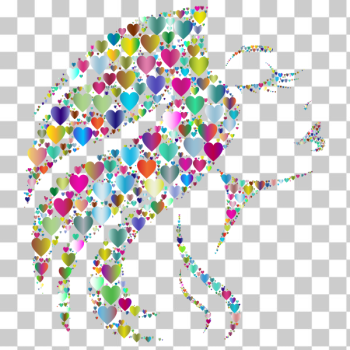 SVG Elegant Woman Hearts Prismatic Pattern SVG Elegant Woman Hearts Prismatic Pattern
