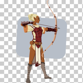 SVG Elven archer vector illustration SVG Elven archer vector illustration