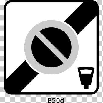 SVG End of controlled parking zone with meter square traffic sign vector image