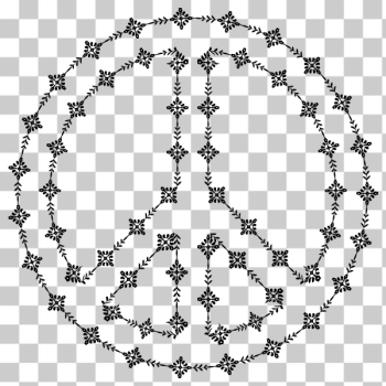 SVG Etno peace sign