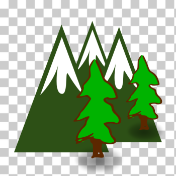 SVG Evergreen mountains
