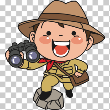 SVG Explorer with binoculars SVG Explorer with binoculars