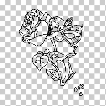 SVG Fairy on rose