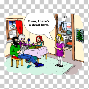 SVG Family comic scene in full color illustration SVG Family comic scene in full color illustration