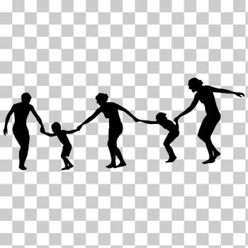 SVG Family holding hands vector silhouette SVG Family holding hands vector silhouette