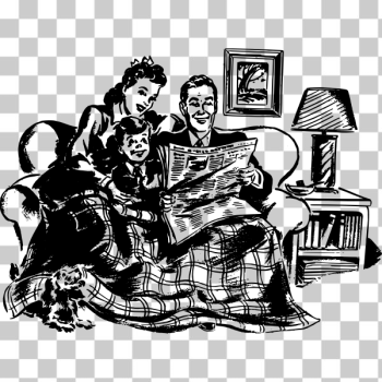 SVG Family reads the news SVG Family reads the news