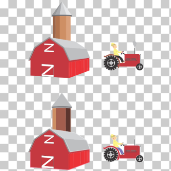 SVG Farmer and silo