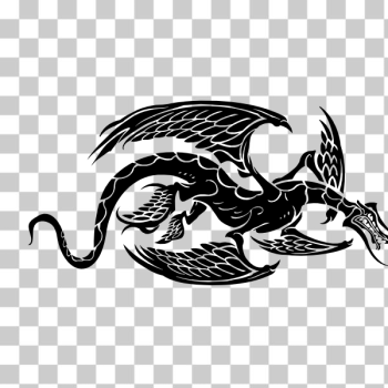 SVG Feathered Dragon clipart 2 SVG Feathered Dragon clipart 2