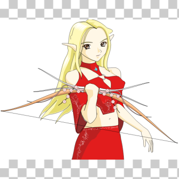 SVG Female archer cartoon image SVG Female archer cartoon image