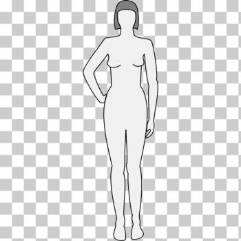 SVG Female body silhouette front SVG Female body silhouette front