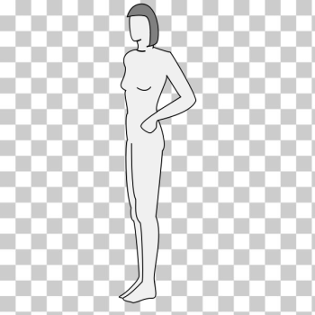 SVG Female body silhouette - side SVG Female body silhouette - side