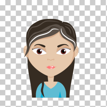 SVG Female cartoon avatar SVG Female cartoon avatar