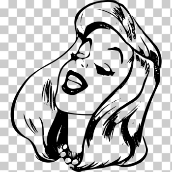SVG Female cartoon face SVG Female cartoon face