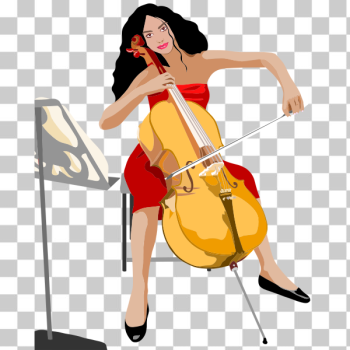 SVG Female cello player