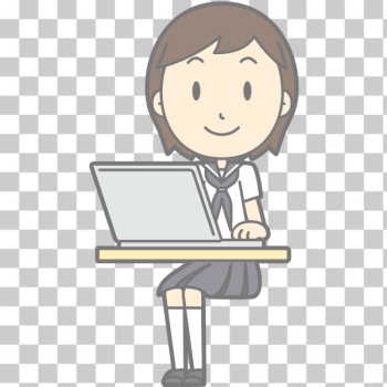 SVG Female computer user avatar SVG Female computer user avatar