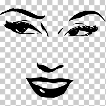 SVG Female face vector image SVG Female face vector image