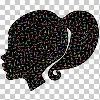 SVG Female head with yoga fill SVG Female head with yoga fill