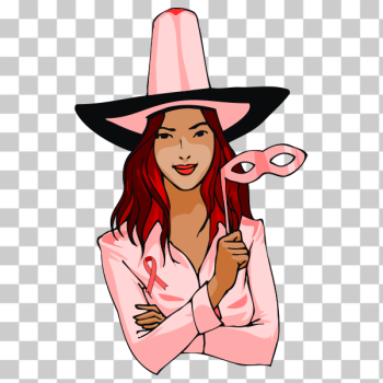 SVG Female in Halloween witch costume vector image