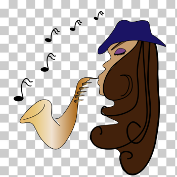 SVG Female jazz musician SVG Female jazz musician
