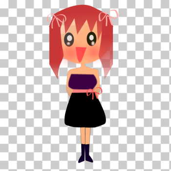 SVG Female manga character SVG Female manga character