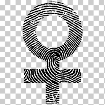 SVG Female symbol fingerprint SVG Female symbol fingerprint